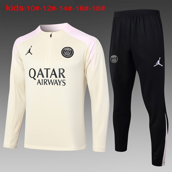 Kinder Sweatshirts PSG 2024-2025 Gelb Pink 3